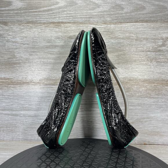 Tieks By Gavrieli Women’s Obsidian Black Patent Leather Ballet Flats Size 9 - Picture 7 of 8